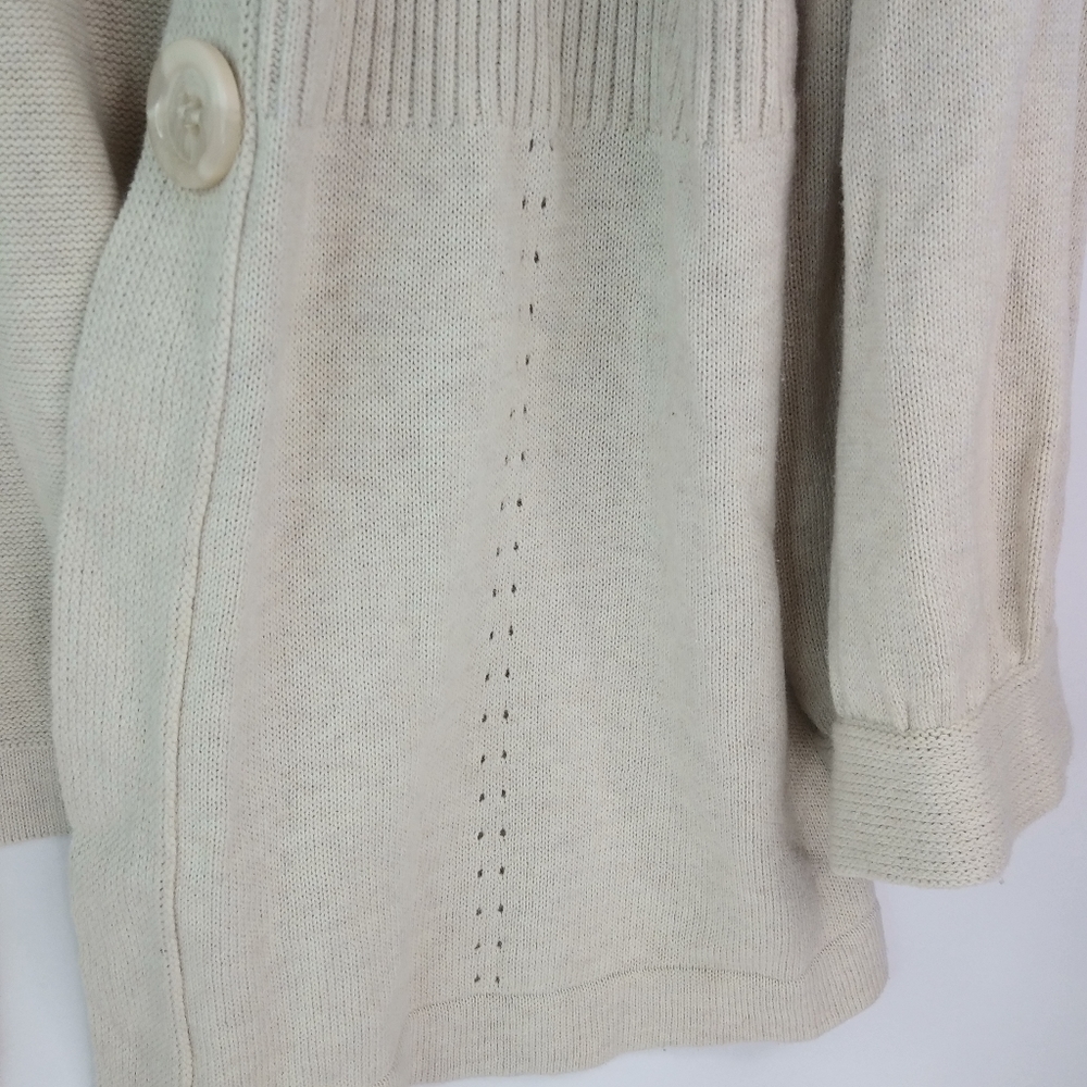 Studio Works XL Creme Cardigan Sweater Plus - Picture 9 of 12